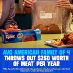 Ziploc Quart Freezer Bags - Easy Fill, 24 Pack