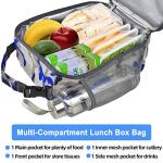 Leakproof Insulated Lunch Bag with Bottle Pocket
