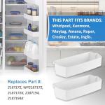 2 Pack Refrigerator Door Shelf Bin for Whirlpool
