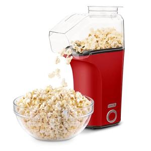 DASH Red Hot Air Popcorn Popper with Measuring Cup