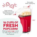 DASH Red Hot Air Popcorn Popper with Measuring Cup
