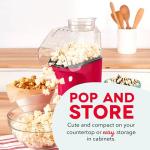 DASH Red Hot Air Popcorn Popper with Measuring Cup