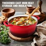 HAUSHOF 5.3QT Enameled Cast Iron Dutch Oven