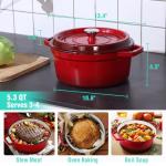HAUSHOF 5.3QT Enameled Cast Iron Dutch Oven