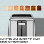 Chefman 2 Slice Toaster, 7 Shade Settings, Removable Crumb Tray, Thick Bread and Bagel Toaster with Defrost and Cancel Buttons – Black