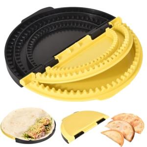 3-in-1 Tortilla Sealer and Quesadilla Maker for 10"+8"+6" Wraps | Adjustable & Detachable Crimper for Burritos, Tacos, Dumplings, Calzone, Sandwich | Dishwasher Safe