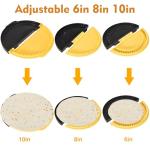 3-in-1 Tortilla Sealer and Quesadilla Maker for 10"+8"+6" Wraps | Adjustable & Detachable Crimper for Burritos, Tacos, Dumplings, Calzone, Sandwich | Dishwasher Safe