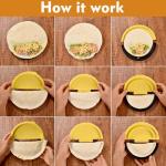 3-in-1 Tortilla Sealer and Quesadilla Maker for 10"+8"+6" Wraps | Adjustable & Detachable Crimper for Burritos, Tacos, Dumplings, Calzone, Sandwich | Dishwasher Safe