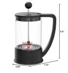 Bodum 51oz Brazil French Press Coffee Maker, High-Heat Borosilicate Glass, Black - Made in Portugal