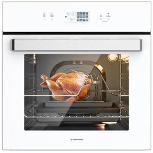 24" Single Wall Oven, ThermoMate 2.6 Cu.Ft. Electric Wall Oven with 12 Functions, White Built-in Convection Ovens, Sensor Touch Control, Safety Lock, ETL Certified, 3100W