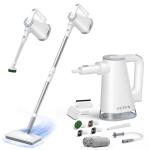 FEPPO Steam Mop & Handheld Steam Cleaner for Home and Floor Cleaning, 15s Heat-Up, 230°F Powerful Steamer with 10-in-1 Multi-Purpose Attachments for Floors, Hardwood,Tiles,Grout,Windows,Kitchen,Bath