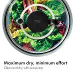 OXO Good Grips Glass Salad Spinner - Large 6.22-Qt Lettuce & Fruit Washer, Borosilicate Glass Bowl, BPA-Free, Easy Pump