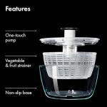 OXO Good Grips Glass Salad Spinner - Large 6.22-Qt Lettuce & Fruit Washer, Borosilicate Glass Bowl, BPA-Free, Easy Pump