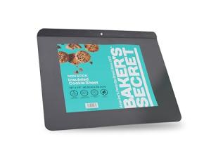 Baker's Secret 1pc Insulated Cookie Sheet Cookie Tray 16" x 14", Carbon Steel Insulated Double Wall, for Baking Roasting Cooking, Dishwasher Safe Home Baking Supplies PFOA, PFOS, PFAS, PTFE free