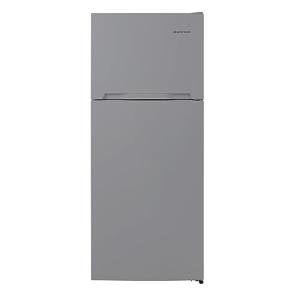 West Bend Apartment Refrigerator Freestanding Dual Door Design Fridge with Top Freezer, Adjustable Electronic Controls and Frost Free Defrost, for Condo, House, Small Kitchen Use, 14.3-Cu.Ft, Metallic