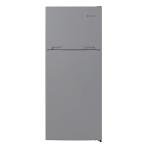 West Bend Apartment Refrigerator Freestanding Dual Door Design Fridge with Top Freezer, Adjustable Electronic Controls and Frost Free Defrost, for Condo, House, Small Kitchen Use, 14.3-Cu.Ft, Metallic