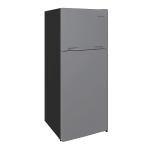 West Bend Apartment Refrigerator Freestanding Dual Door Design Fridge with Top Freezer, Adjustable Electronic Controls and Frost Free Defrost, for Condo, House, Small Kitchen Use, 14.3-Cu.Ft, Metallic