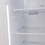 West Bend Apartment Refrigerator Freestanding Dual Door Design Fridge with Top Freezer, Adjustable Electronic Controls and Frost Free Defrost, for Condo, House, Small Kitchen Use, 14.3-Cu.Ft, Metallic