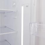 West Bend Apartment Refrigerator Freestanding Dual Door Design Fridge with Top Freezer, Adjustable Electronic Controls and Frost Free Defrost, for Condo, House, Small Kitchen Use, 14.3-Cu.Ft, Metallic