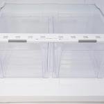 West Bend Apartment Refrigerator Freestanding Dual Door Design Fridge with Top Freezer, Adjustable Electronic Controls and Frost Free Defrost, for Condo, House, Small Kitchen Use, 14.3-Cu.Ft, Metallic