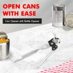 Chef Craft Select Can Opener with Bottle Opener, 7 Inch, Chrome, Nickle Plated