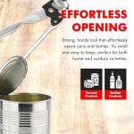 Chef Craft Select Can Opener with Bottle Opener, 7 Inch, Chrome, Nickle Plated