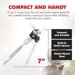 Chef Craft Select Can Opener with Bottle Opener, 7 Inch, Chrome, Nickle Plated