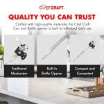 Chef Craft Select Can Opener with Bottle Opener, 7 Inch, Chrome, Nickle Plated