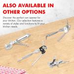 Chef Craft Select Can Opener with Bottle Opener, 7 Inch, Chrome, Nickle Plated