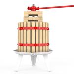EJWOX 3.2 Gallon Fruit and Wine Press, Manual Cider Juice Maker with Solid Beech Wood Basket & Heavy-Duty Stand for Apples, Grapes, Berries