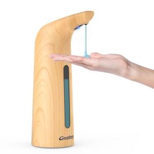 Greatmay Convenient Automatic Soap Dispenser,4 Adjustable Levels Touchless Hand Sanitizer Pump with Infrared Sensor, 400 ml Countertop Electric Soap Dispenser for Bathroom,Kitchen