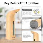 Greatmay Convenient Automatic Soap Dispenser,4 Adjustable Levels Touchless Hand Sanitizer Pump with Infrared Sensor, 400 ml Countertop Electric Soap Dispenser for Bathroom,Kitchen