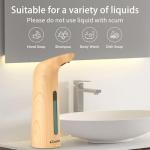 Greatmay Convenient Automatic Soap Dispenser,4 Adjustable Levels Touchless Hand Sanitizer Pump with Infrared Sensor, 400 ml Countertop Electric Soap Dispenser for Bathroom,Kitchen