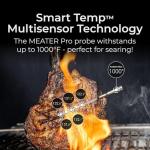 MEATER Pro: Smart Bluetooth Wireless Meat Thermometer Digital | 1000°F Heat Resistance | Long Range | Certified Accuracy | BBQ, Oven, Grill, Smoker, Air Fryer, Deep Fryer