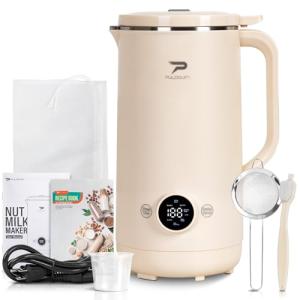 8 in 1 Nut Milk Maker Machine,(27oz/800ml) Soy Milk Maker for Homemade Almond, Oat, Coconut, Juice, Milkshake, Grains, Creamy Soup, Plant Based and Non Dairy Beverages with Delay Start/Self-Cleaning