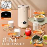 8 in 1 Nut Milk Maker Machine,(27oz/800ml) Soy Milk Maker for Homemade Almond, Oat, Coconut, Juice, Milkshake, Grains, Creamy Soup, Plant Based and Non Dairy Beverages with Delay Start/Self-Cleaning