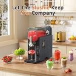 WIZAURA Slushie Machine, Slushy for Home No Ice Need, Large Capacity Professional Frozen Drink Maker & Margarita Machine, 6 Presets for Milkshakes, Frappés, Slush, Ice Cream. Black