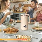 8 in 1 Nut Milk Maker Machine,(27oz/800ml) Soy Milk Maker for Homemade Almond, Oat, Coconut, Juice, Milkshake, Grains, Creamy Soup, Plant Based and Non Dairy Beverages with Delay Start/Self-Cleaning