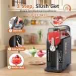 WIZAURA Slushie Machine, Slushy for Home No Ice Need, Large Capacity Professional Frozen Drink Maker & Margarita Machine, 6 Presets for Milkshakes, Frappés, Slush, Ice Cream. Black