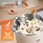 8 in 1 Nut Milk Maker Machine,(27oz/800ml) Soy Milk Maker for Homemade Almond, Oat, Coconut, Juice, Milkshake, Grains, Creamy Soup, Plant Based and Non Dairy Beverages with Delay Start/Self-Cleaning