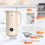 8 in 1 Nut Milk Maker Machine,(27oz/800ml) Soy Milk Maker for Homemade Almond, Oat, Coconut, Juice, Milkshake, Grains, Creamy Soup, Plant Based and Non Dairy Beverages with Delay Start/Self-Cleaning
