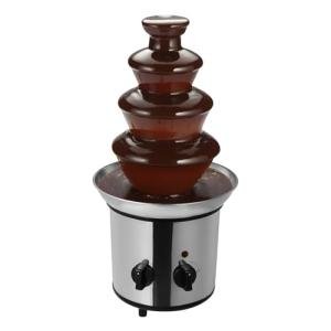 Chocolate Fountain,4 Tier Chocolate Fondue Fountain Electric Melting Machine with Temperature Control,Chocolate Fountain Machine for Chocolate Candy Butter Cheese and More - 60-Ounce - Silver