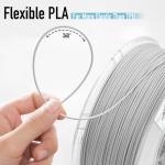 YXPOLYER Flexible PLA Food-Grade Soft PLA 3D Printer Filament 1.75mm 1KG for Printing Dog Chew Toys and Highly Elastic Bouncy Airless Basketball Pet Ball, Light Grey