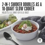 WESTON BRANDS 2-in-1 XL Programmable Slow Cooker & Electric Indoor Smoker, 10 Quart, With 3-Tier Smoking Rack for Meat, Cheese and More, Dishwasher Safe Crock, Temperature Probe, Black (03-2601-W)