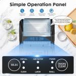 DUMOS Countertop Ice Maker, Portable 1.5L Ice Machine with Self-Cleaning, 26.5lbs/24H Fast Ice Making, 9 Bullet Ice Cubes in 6 Mins, 2 Size Options, Quiet Compact Ice Maker, Black