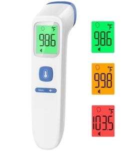 Thermometer for Adults and Kids, Digital Forehead Thermometer with Fever Alarm, Silent Mode & 35-Set Memory, Object 2 in 1 Mode