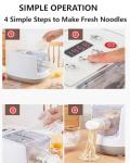 Zuguachi Electric Pasta Machine, 260w Household Fully Automatic Noodle Machine, 13 Types Of Noodle Molds, 500g Flour Capacity Noodle Machine
