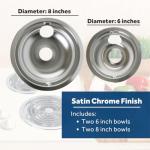 GE 6" and 8" Chrome Drip Pan Kit