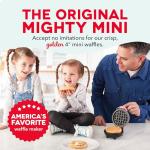 DASH Mini Maker for Individual Waffles, Hash Browns, Keto Chaffles with Easy to Clean, Non-Stick Surfaces, 4 Inch, Pink