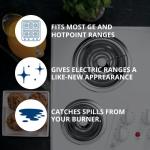 GE 6" and 8" Chrome Drip Pan Kit